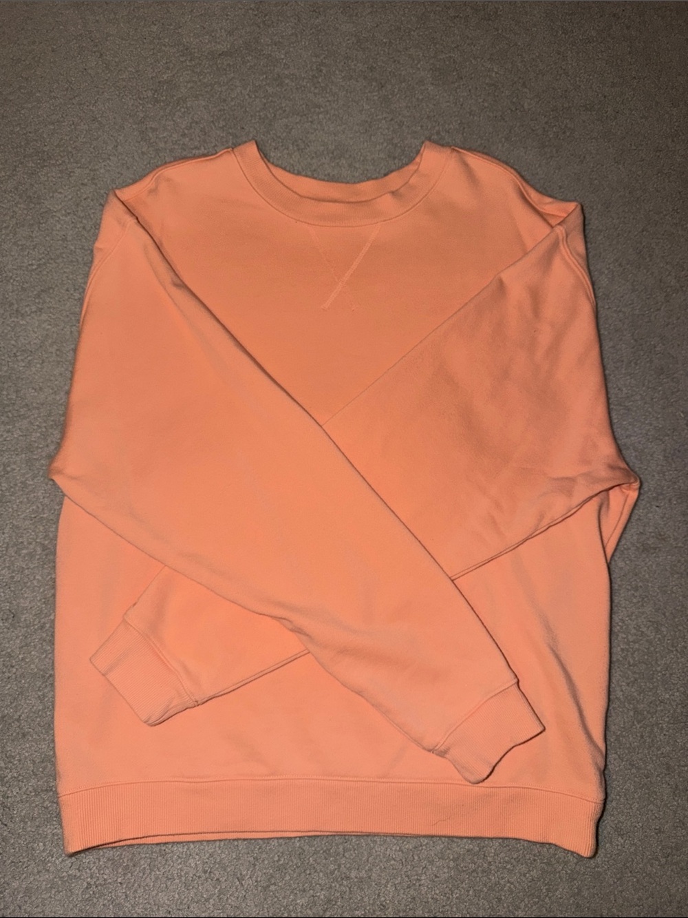 Men's Crewneck Sweatshirt - Peach Orange